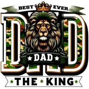 Wall Art Print - Best Dad Ever The King Lion Home Decor Work Office Bedroom New